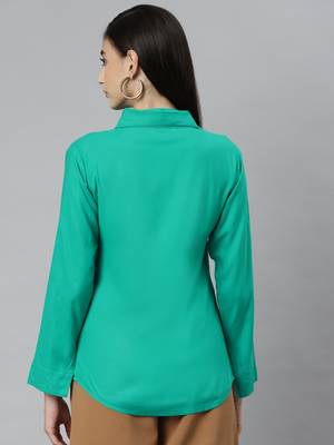 Green plain cotton tunics
 4