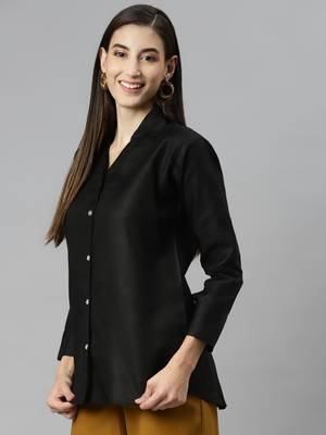 Black plain cotton tunics
 2