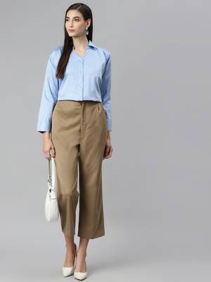 Sky-blue plain cotton tunics
 1