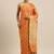 Orange woven cotton saree with blouse