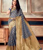 Woven Art Silk Saree With Blouse
