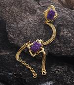 Purple haath-phool-hath-panja