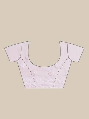 Ada Hand Crafted Mauve Faux Georgette Lucknowi Chikankari Women Indian Saree With Blouse - A129590 6