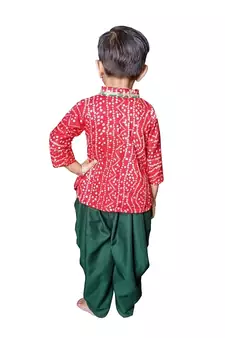 Aglare Gujarati Kurta dhotii Dress For Boys,Kurta dress Red