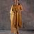 Golden High Low Kurta With Pant & Dupatta 