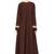 ENTIRE Creep Fabric Embroidered Abaya with Hijab Brown/Wine Color for Girls, Ladies, Women, Burkha