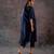 Midnight Blue Round Yoke Kurta With Pant & Midnight Blue Dupatta 