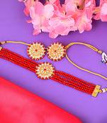 Red Choker Necklace-sets