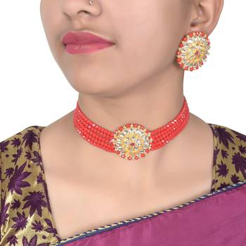 Red Choker Necklace-sets 2
