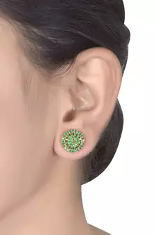 Green Emeralds Studs