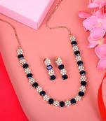 Blue American Diamond necklace-sets
