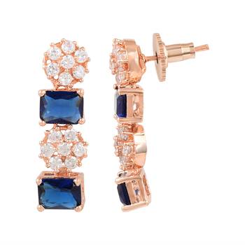 Blue American Diamond necklace-sets 3