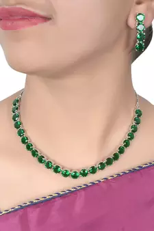Green necklace-sets