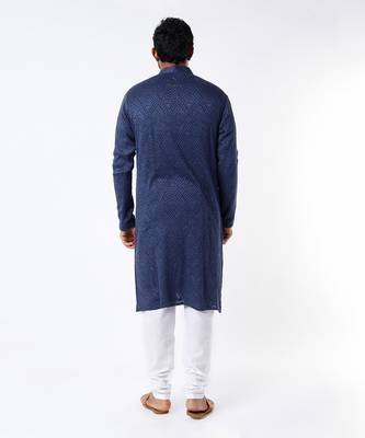 Cobalt Blue Chikankari Kurta 2