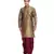 Men's Coper Gold Kurta Maroon Dhoti