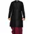 Men's Black kurta Maroon Dhoti