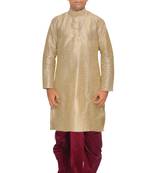 Men's Double Tone kurta Maroon Dhoti