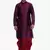 Men's Pink Voilet Kurta Red Dhoti