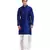 Men's Royal Blue Kurta White Dhoti