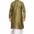 Men's Coper Gold Kurta White Dhoti