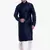 Men's Navy Blue Kurta White Dhoti