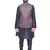 Men's Black Matching Kurta Churidar With Banarsi Brown Waistcoat