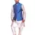 Men's Double Tone Matching Kurta Churidar With Deep Sky Blue Waistcoat
