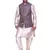 Men's Double Tone Matching Kurta Churidar With  Banarsi Brown Waistcoat