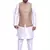 Men's White Matching Kurta Churidar With Light Gold Waistcoat (RG-16991-)