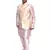 Men's Double Tone Matching Kurta Churidar  With Gold Bindoo 1st Waistcoat