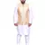 Men's White Matching Kurta Churidar With  Gold Bindoo 1st  Waistcoat