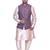 Men's Double Tone Matching Kurta Churidar  With  Light Brown  Waistcoat