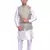 Men's Cream Matching Kurta Churidar With Mint Cream Waistcoat