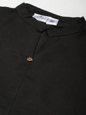 Black embroidered cotton salwar 4