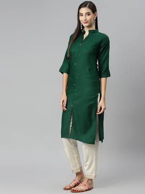 Green embroidered cotton salwar 2