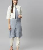 Grey embroidered cotton salwar