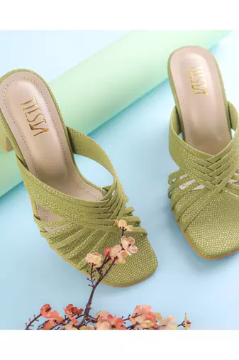 Green - Natural ( Blocks Heels )