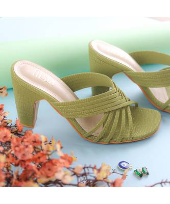Green - Natural ( Blocks Heels ) 4
