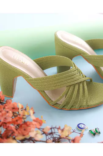 Green - Natural ( Blocks Heels )
