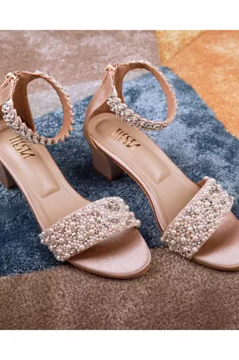 Pearl Bride (Blush Pink Crystal Stones Blocks Festive Customised Blocks