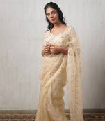 Ivory Organza Saree