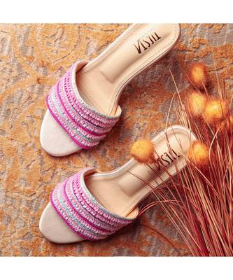 Zuri ( Bridal Sequins White Blocks Wedding Bridal Shoes) 1