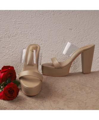 Clear Blocks (Transparent High Heel Blocks Nude Comfortable ) 2
