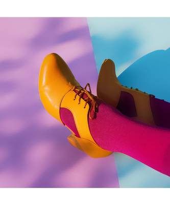 Iza (Blocks Heel Tan Shoes) 1
