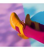 Iza (Blocks Heel Tan Shoes)