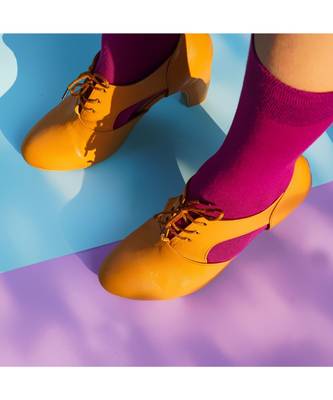 Iza (Blocks Heel Tan Shoes) 2
