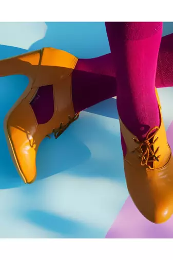 Iza (Blocks Heel Tan Shoes)