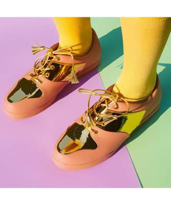 Dani (Metallic Blush Sneaker Shoes) 1