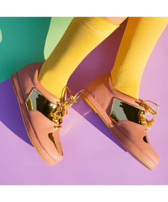Dani (Metallic Blush Sneaker Shoes) 3