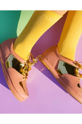 Dani (Metallic Blush Sneaker Shoes)